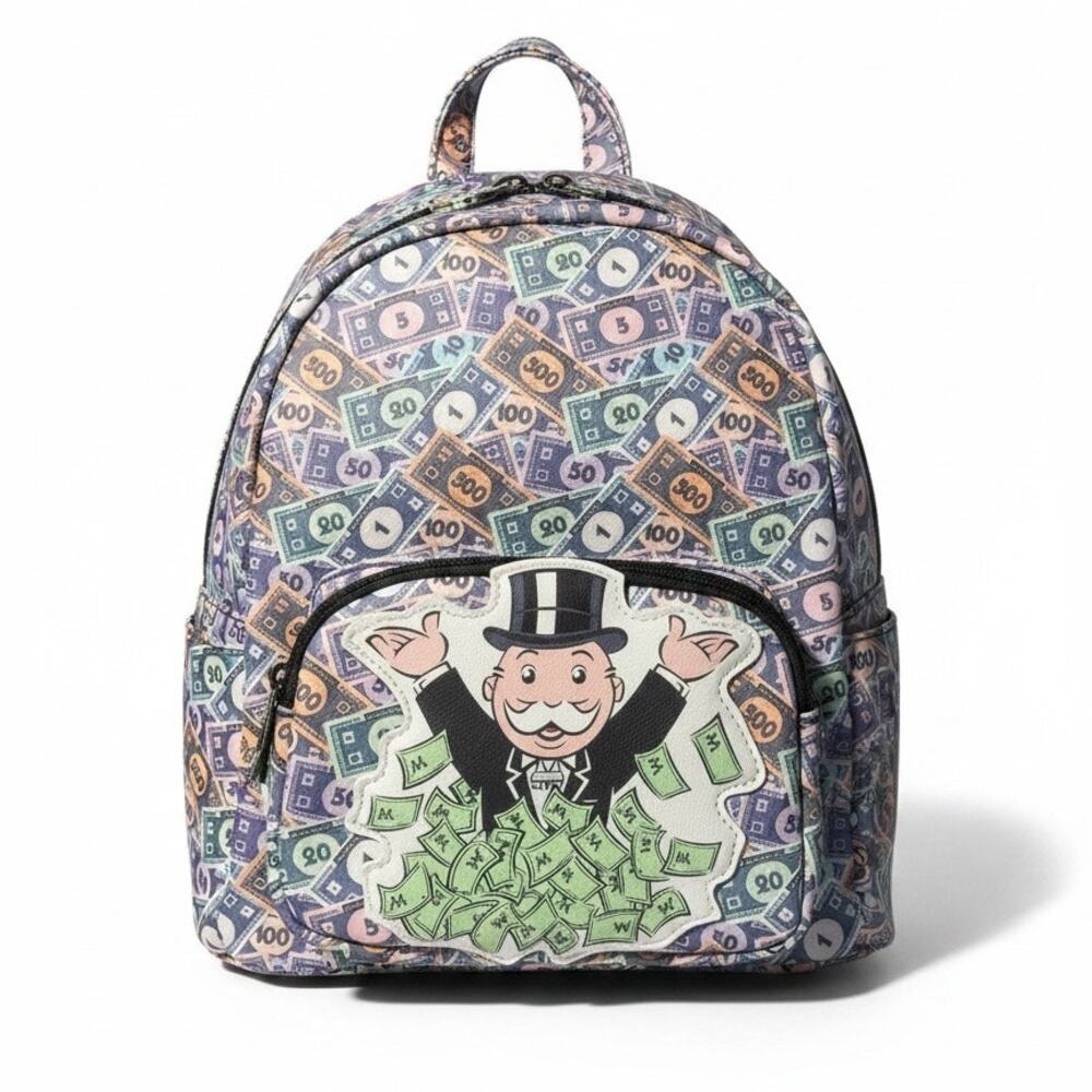Monopoly Money Mini Back Pack NWT 12" L x 10" H x 5" W